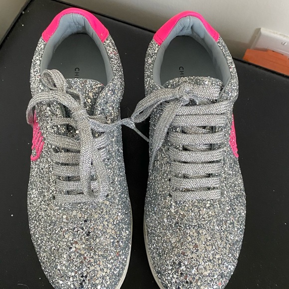 Chiara Ferragni Metallic silver low top sneakers - Picture 6 of 14